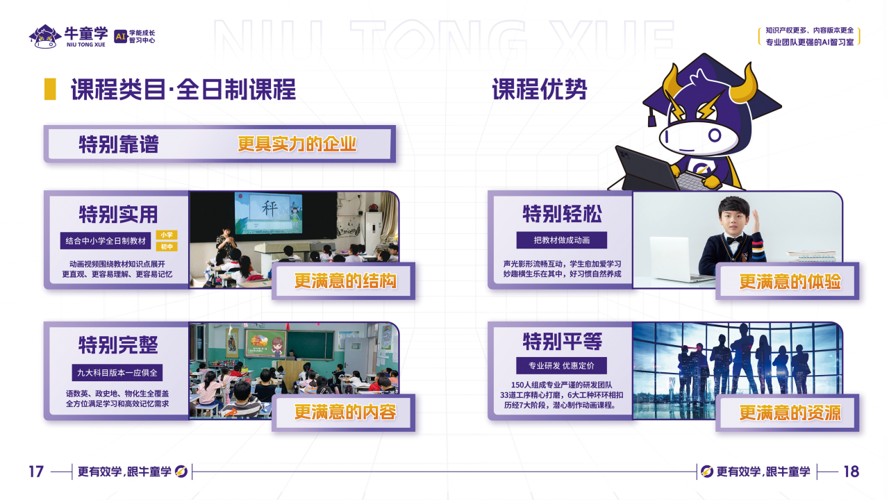 <strong>牛童学小学初中课程优势</strong>